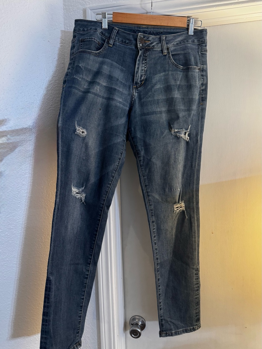 Jag Jeans Women’s Skinny Distressed Blue Denim